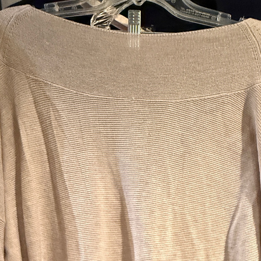 Eileen Fisher Women's Tan Deep V-Neck Knit Sweater Size Lg - Picture 12 of 12